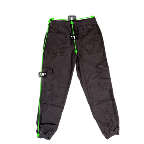 Black Cargo Jogger Pants - Streetwear - Outdoor - Street Chic - Size M - Picture 5 of 5